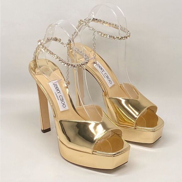 Jimmy Choo Saeda 125MM Platform Sandals size 38.5 - Picture 6 of 12